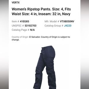 Women’s Vertx work pants
